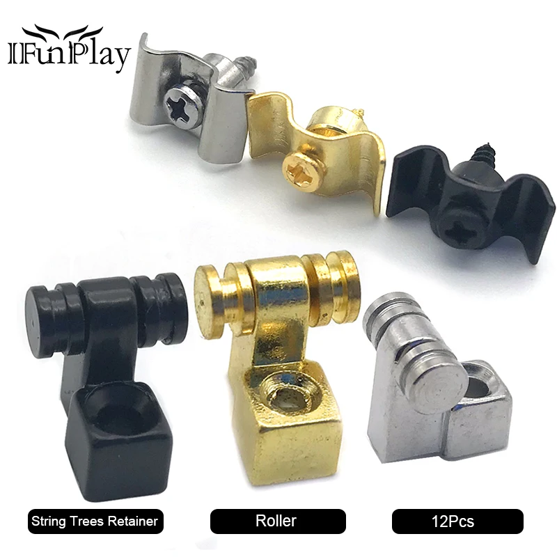 12 шт. металлическое приспособление в Электрогитары фиксаторы струны дерево для ST