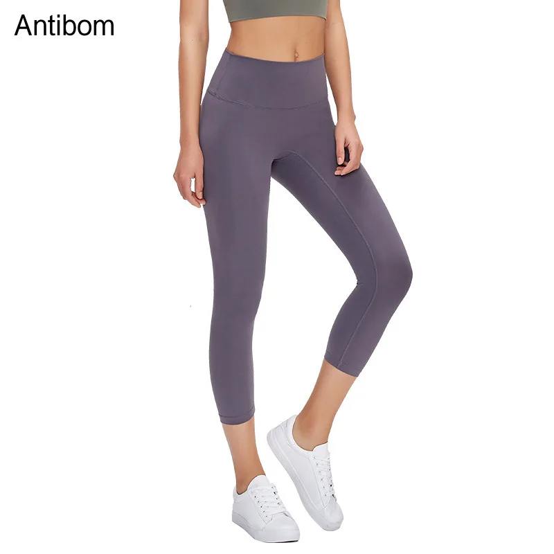 

Женские спортивные Леггинсы, укороченные облегающие штаны для йоги, Капри, трико для бега, эластичная Спортивная одежда для тренировок, тре...