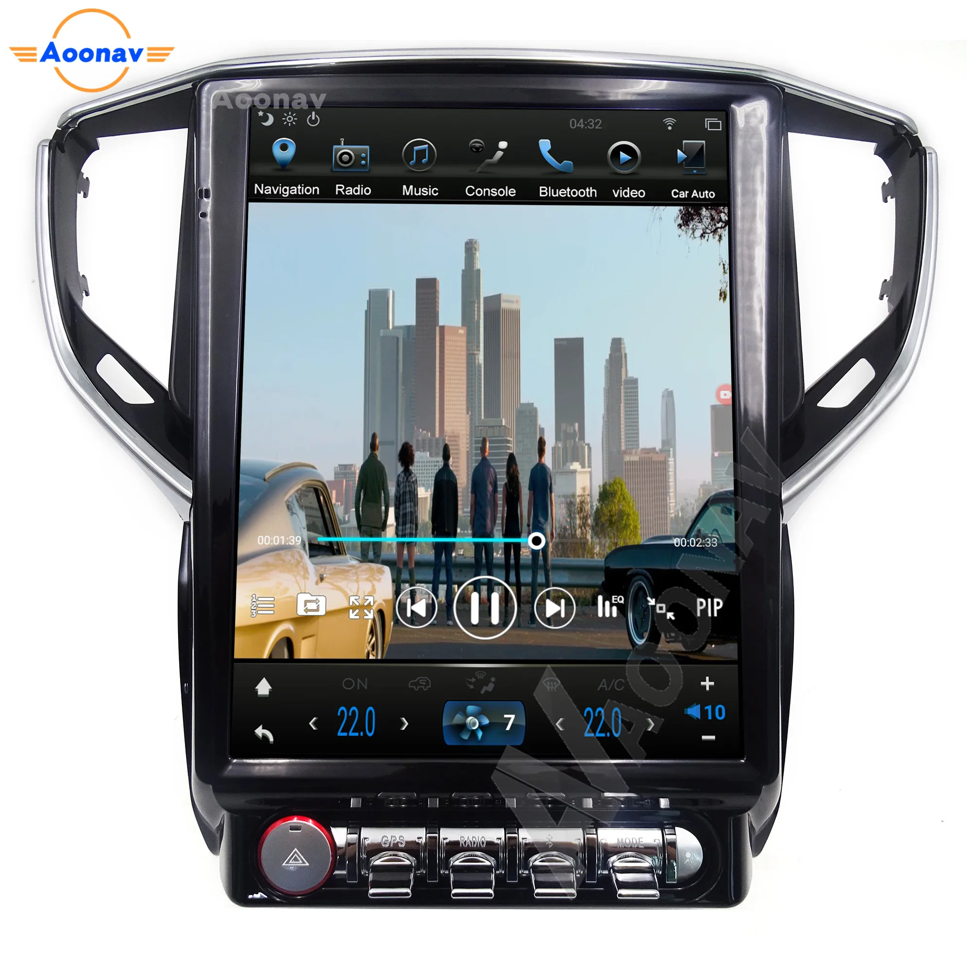 Автомобильный мультимедийный плеер Android 9 4 Гб + 64 ГБ радио GPS-навигация в стиле