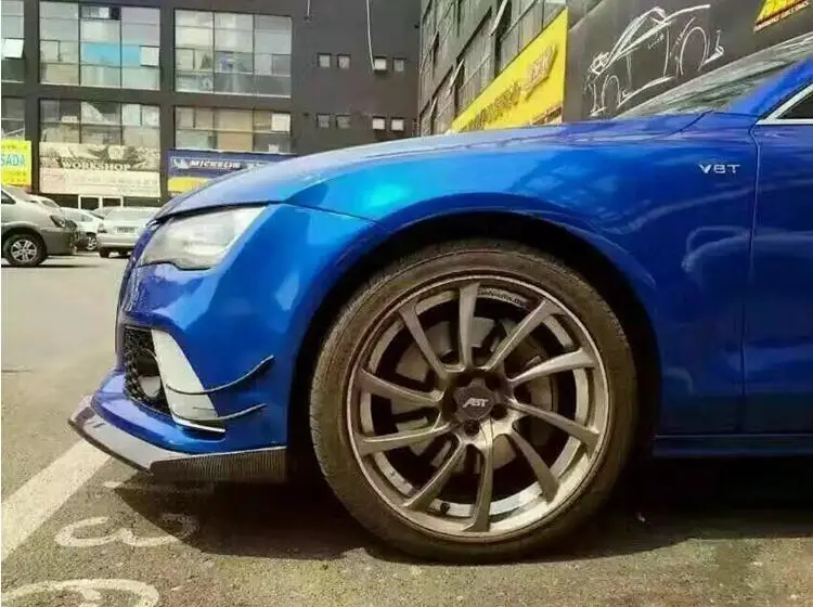 Карбоновое волокно переднего бампера для губ Подходит для AUDI RS7 2012 2013