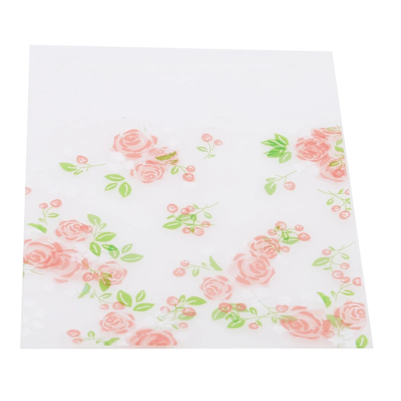 100 предметов Милые принты Зимние детские носки розы печенье сумки самоклеящаяся