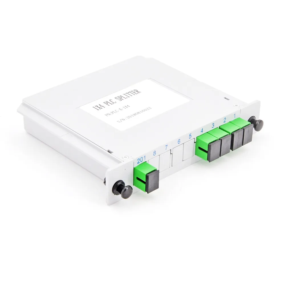10 шт./лот SC APC PLC 1X4 Сплиттер Волоконно-оптический ящик FTTH сплиттер коробка с