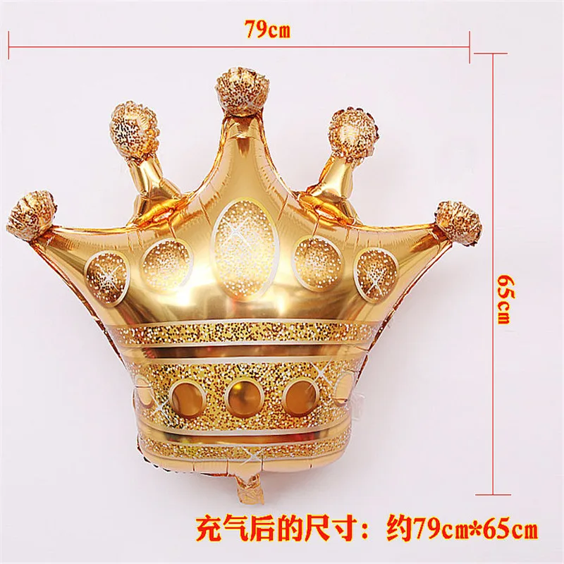 1 шт. Большой Золотая Корона Бутылка для виски пивная кружка шарик из фольги в