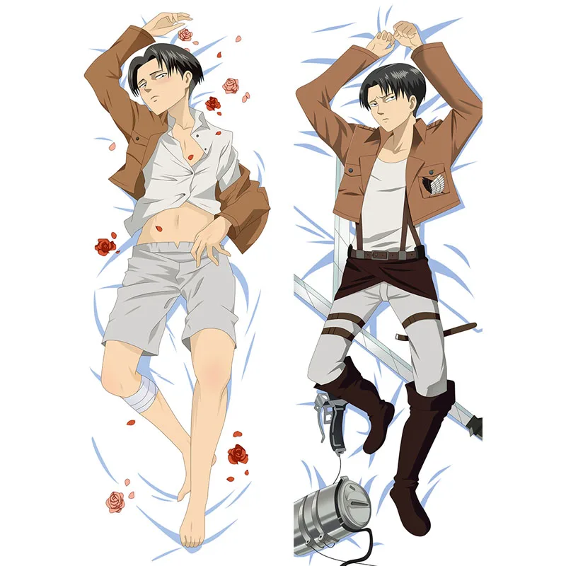 

Hot Anime Shingeki no Kyojin Bedding Pillow Case Attack On Titan Dakimakura Hugging Body Pillowcase Cushion Cover DIY Coplay