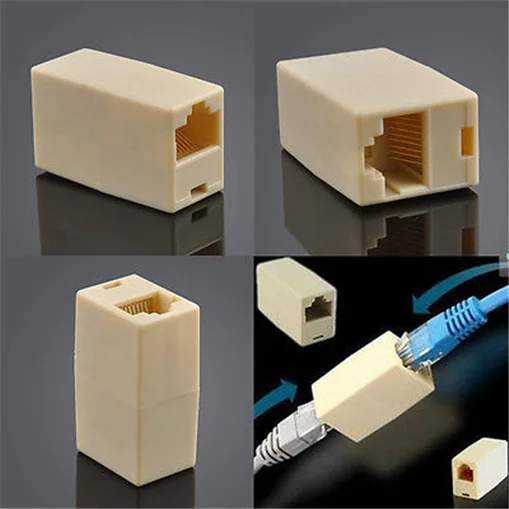 

10PCS Ethernet Extender Couplers Network Cable Coupling Lnternet Female to Female Connector Coupler for Extension Cable