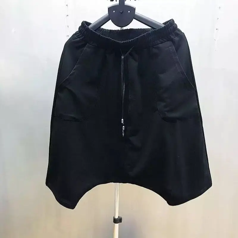 Summer New Fashion Men Dark Wind Elastic Loose Harlan Shorts Stylish Brand Ultra-Thin Casual Suspenders Shorts