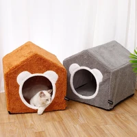 pet cat dog nest dual use warm soft sleeping bed pad non slip breathable house washable mat blanket