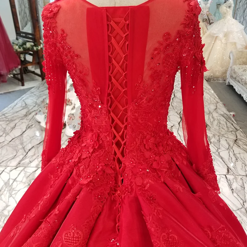 LS0559 красное свадебное платье формальное o шея иллюзия полупрозрачный длинный