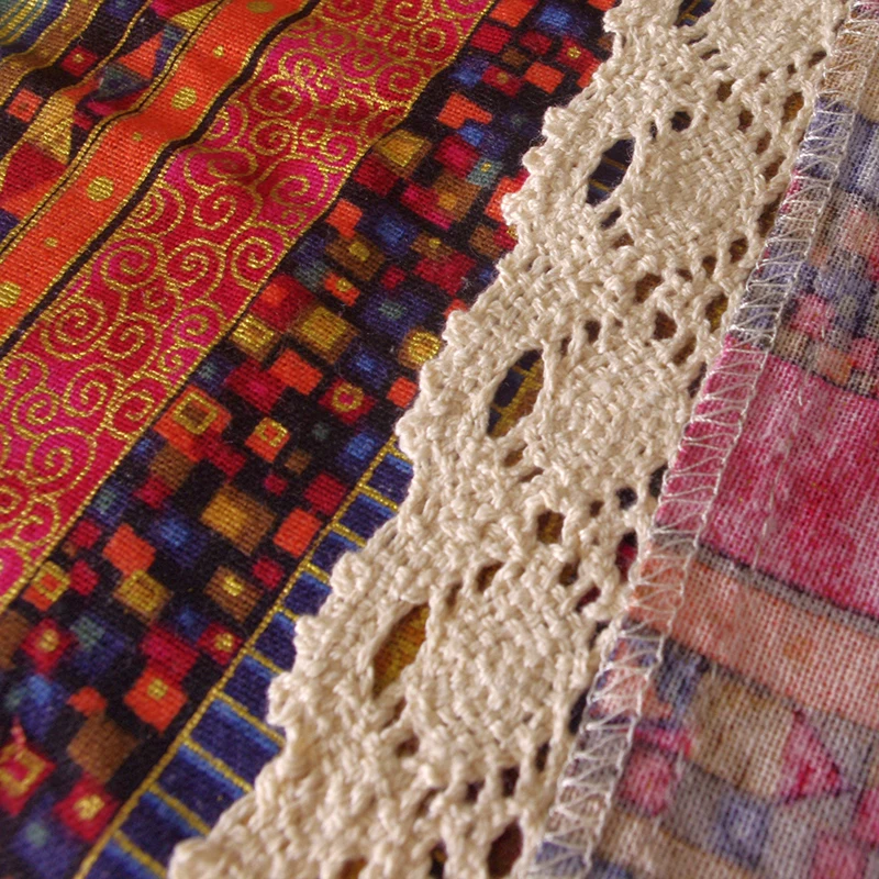 Классическая красная льняная хлопковая скатерть прямоугольные Разноцветные