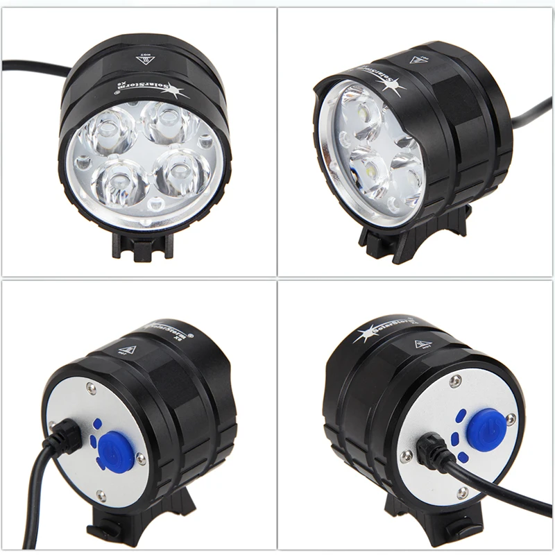 Велосипедный фонарь 4x XML T6 светодиодный Передний для велосипеда велофонарь с