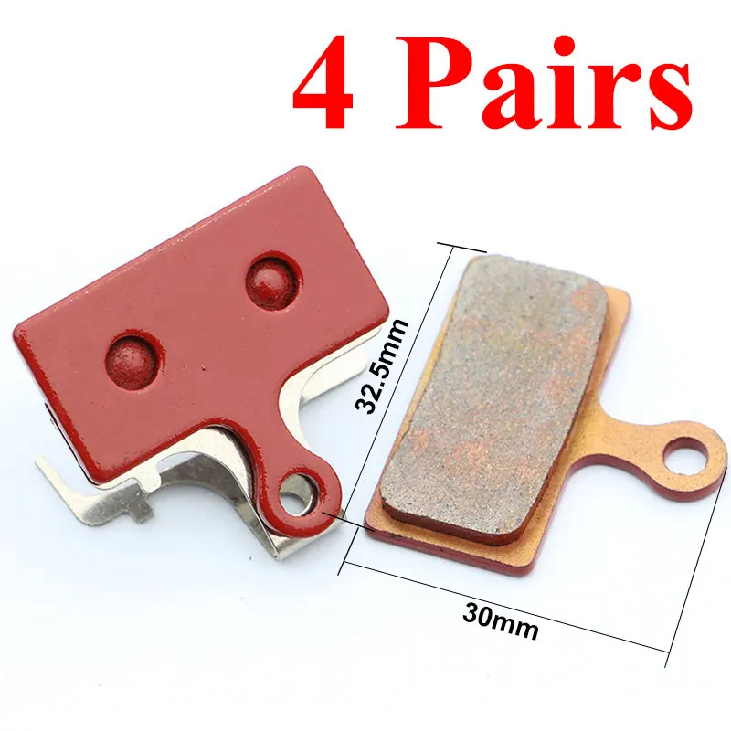 4 пары (8 штук) Красный дисковые велосипедные тормозные колодки аксессуары для