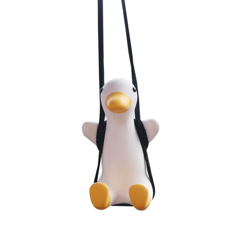 

Gypsum Cute Anime Car Accessorie Swing Duck Pendant Auto Rearview Mirror Ornaments Birthday Gift Auto Decoraction Car Fragrance
