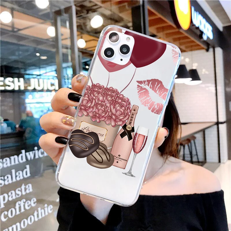 Модный Дорожный мягкий чехол для телефона из ТПУ девушек iPhone 11Pro Max 6 6s 7 8 Plus X Xs Xr