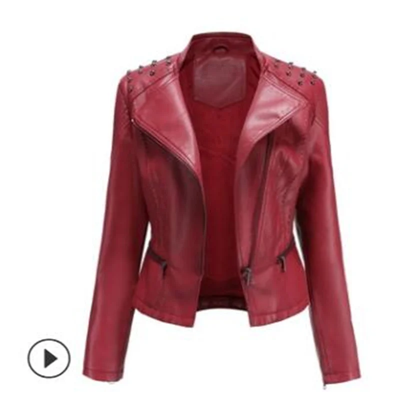 Women's leather jacketes slim thin ladies Motorcycle suit new spring fashion casaco autumn jaqueta abrigo chamarras para mujer