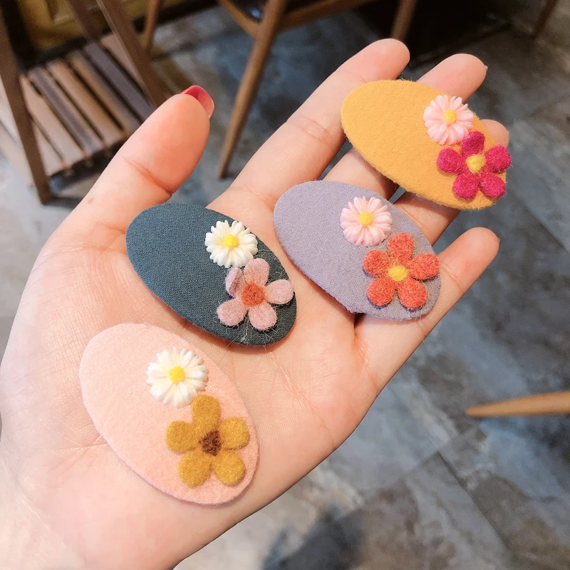 Милые женские чехлы из ткани капли воды Bb клип печатные цветочные шпильки