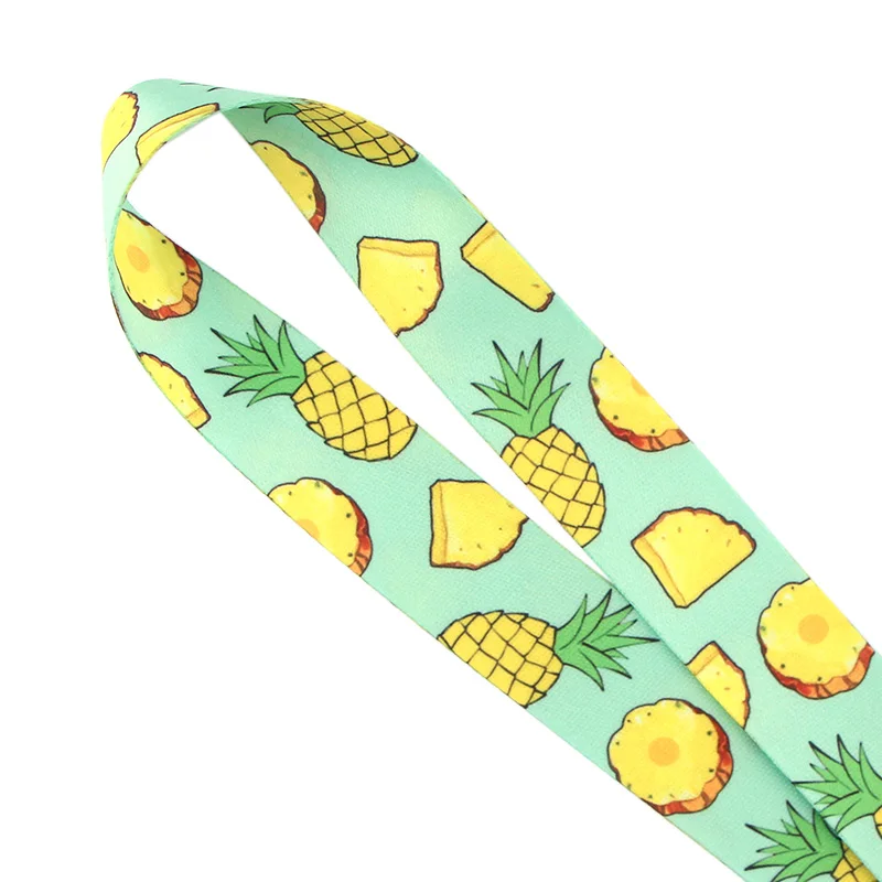 

K933 Wholesale 20pcs/lot Pineapple Keychain Lanyards Badge Id Holder ID Card Pass Phone USB Neck Straps Badge Holder Key Strap