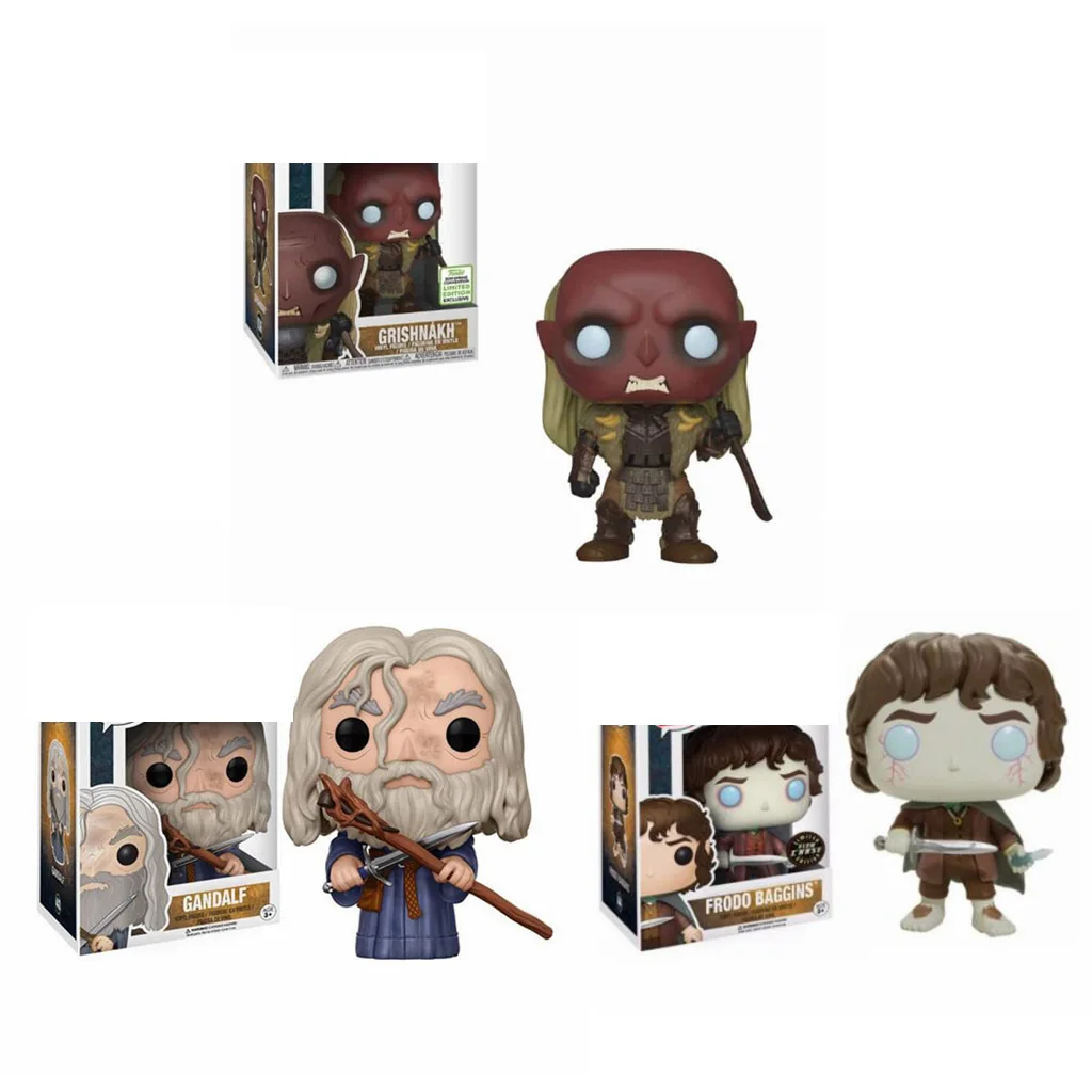 Экшн-фигурки из фильма Властелин гришнахh 636 # Гэндальф 443 Frodo bagbenс 444 кольцо