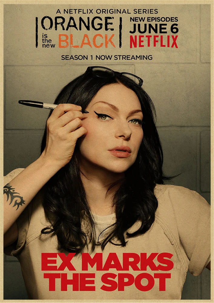 Orange Is the New Black Classic Movie постер из крафт-бумаги для бара кафе гостиной столовой