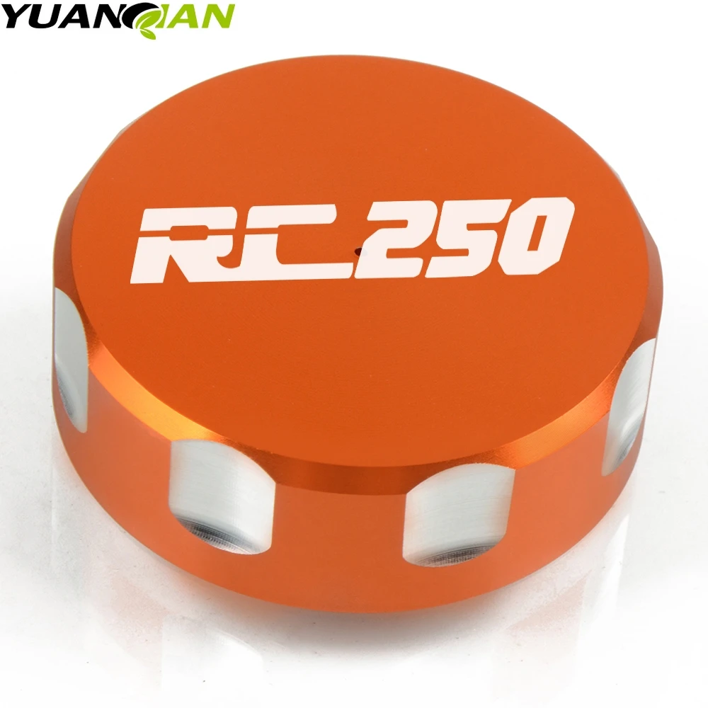 orange RC250 LOGO Высокое качество Задняя Тормозная жидкость Крышка Резервуара крышка мотоцикла аксессуары для KTM RC 125 200 250 390 rc390 - Цвет: orange RC250 LOGO