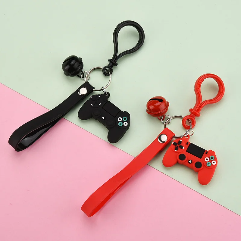 

Soft Silicone Playing Game Keychains 3D Gamepad Controller Game Machine Handle Keyring Pendant Fun Jewelry Men Boy Gift