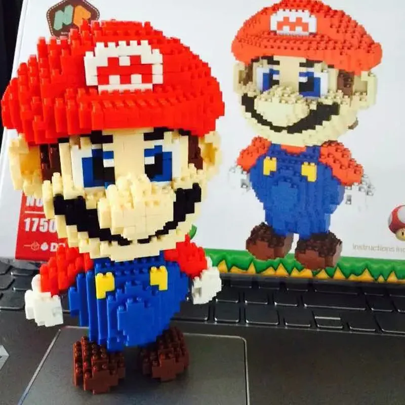 

1750pcs Cartoon Super Game Marioed Anime Figure Building Block Bros 3D Model Kits Mini Bricks DIY Toys for Boys Children Gifts