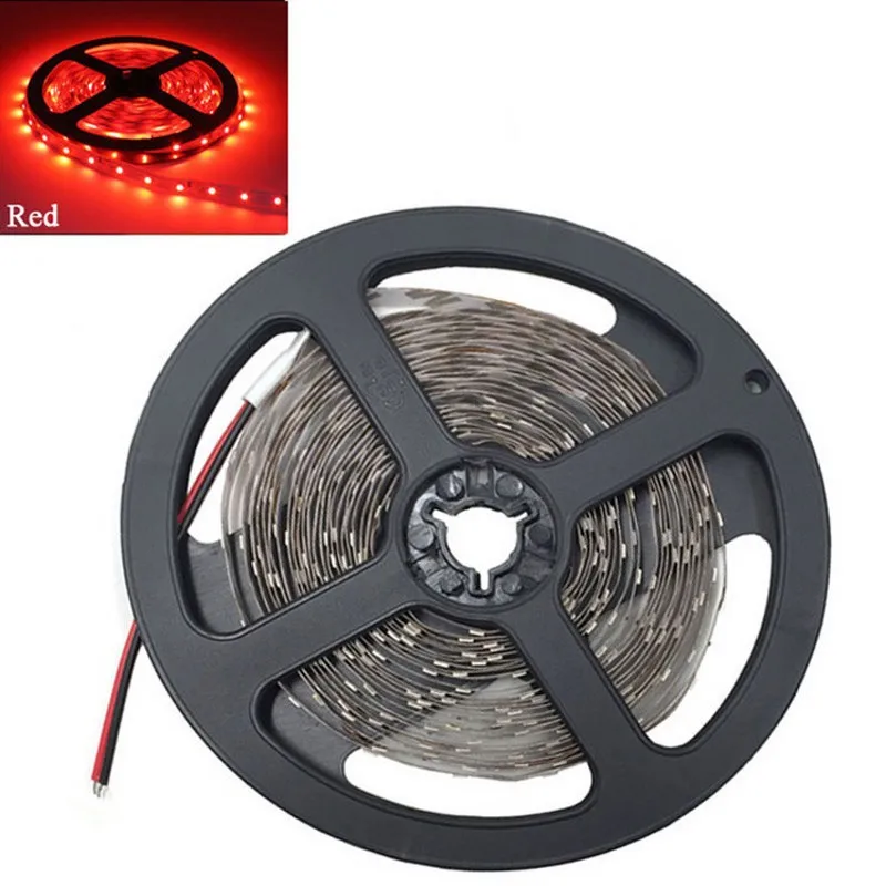 Светодиодная лента 12V 5M RGB SMD 3528 кабель питания лампа Рождественский стол Декор ТВ