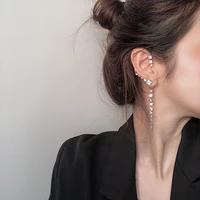 %e2%80%8bzdmxjl new trend korean style bardian women earring zircon crystal after hanging ear cuff tassels long drop earrings for women