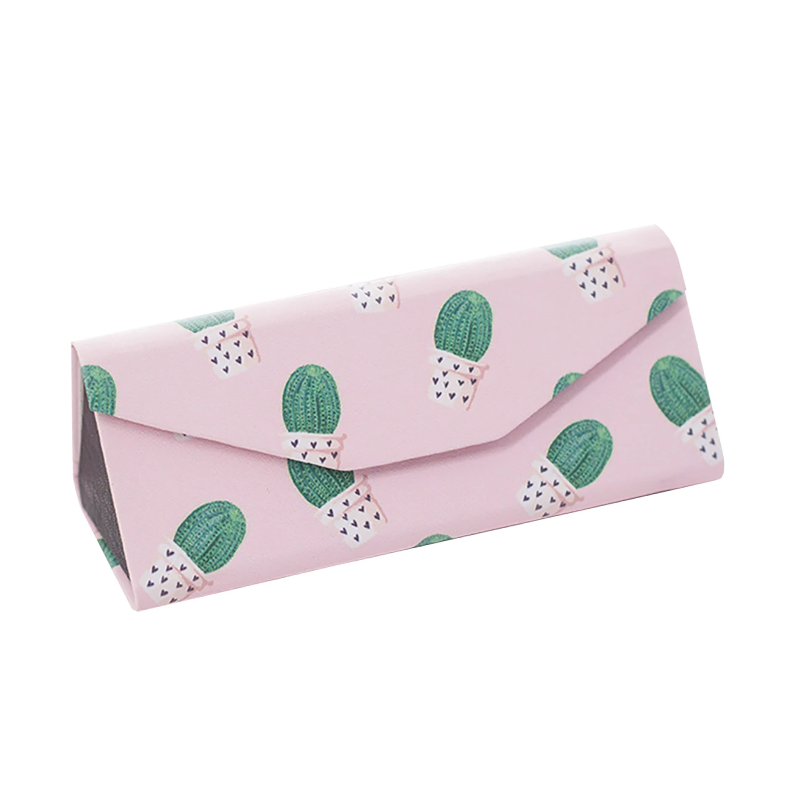 

Fresh Universal Banana Leaf Box Adults Portable Flamingo Gift PU Leather Students Cactus Pattern Folding Glasses Case Kids