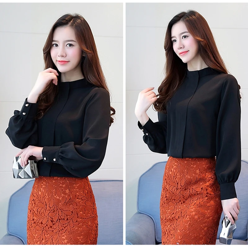 новая весенняя женская рукавом плюс размер модная блузка из шифона женские