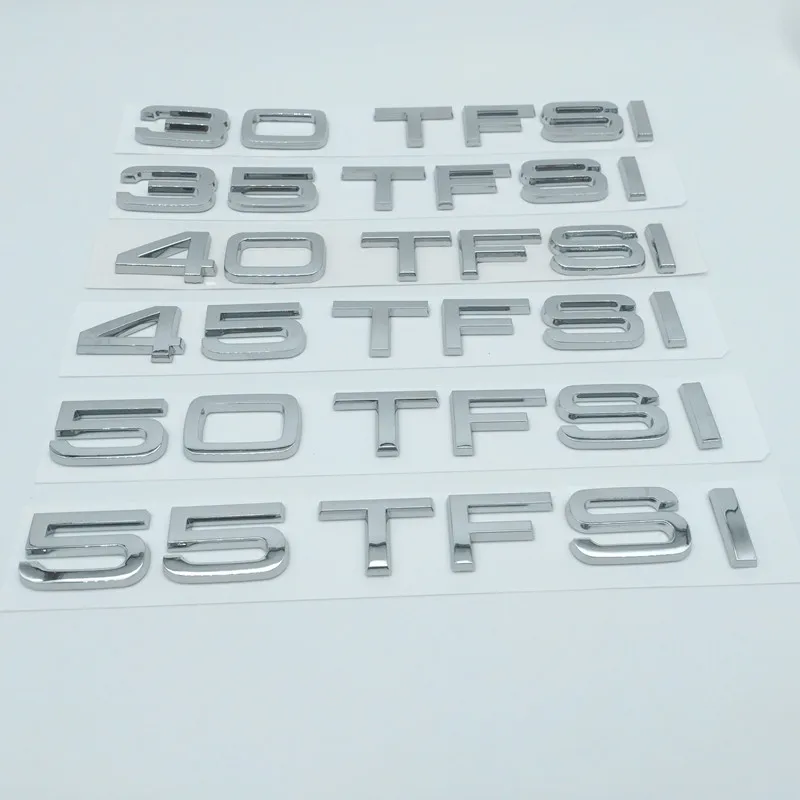 1pcs 3D ABS 30 35 40 45 50 55 TFSI car Letter Rear Tailgate trunk Decals Emblem badge sticker Decal Car styling auto Accessories - купить по