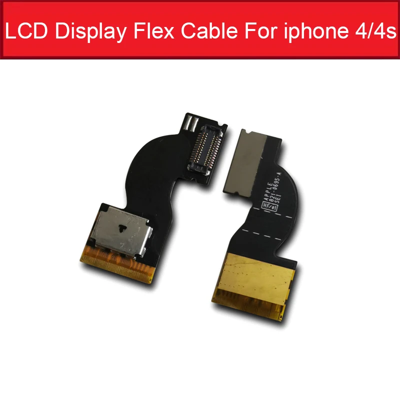 For iphone 4 4S ЖК-экран гибкий кабель для iPhone 4 4S 5 5c 5S 6 6s 7 8 Plus X XS MAX сенсорный и ЖК-дисплей гибкий ленточный запасные части - Цвет: For iphone 4 4S