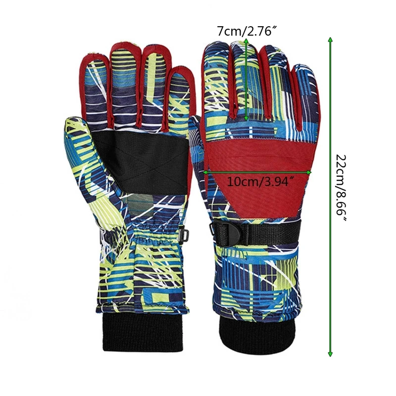 

Kids Children Winter Warm Mountain Snowboard Ski Gloves Windproof Waterproof Outdoor Sports Full Finger Mittens