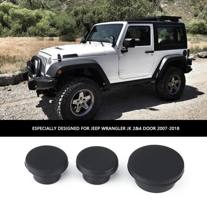 3 шт. резиновая заглушка для задней двери Jeep Wrangler JK 2007-2018 запасные шины переноски