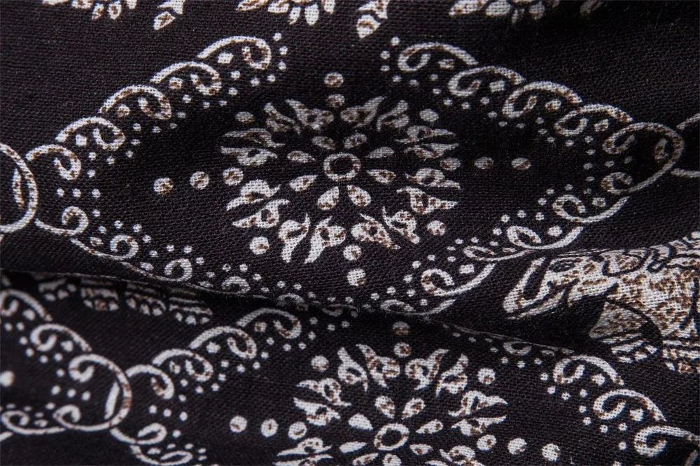 

Men's Spring Fashion Thin Coat Retro National Style Elephant Animal Print Clip O-neck Zipper Long Sleeve Fashion Men's Clothing