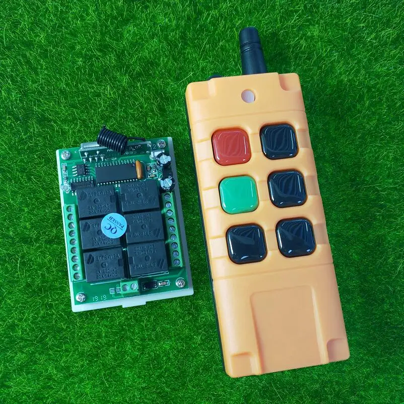 Универсальный 433 МГц DC 12V 6 канальный РЧ Беспроводной Радио пульт дистанционного