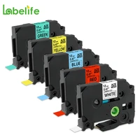 labelife 5pack 12mm tze 231 tze 431 tze 531 tze 631 tze 731 compatible for brother label maker label tape for label printer