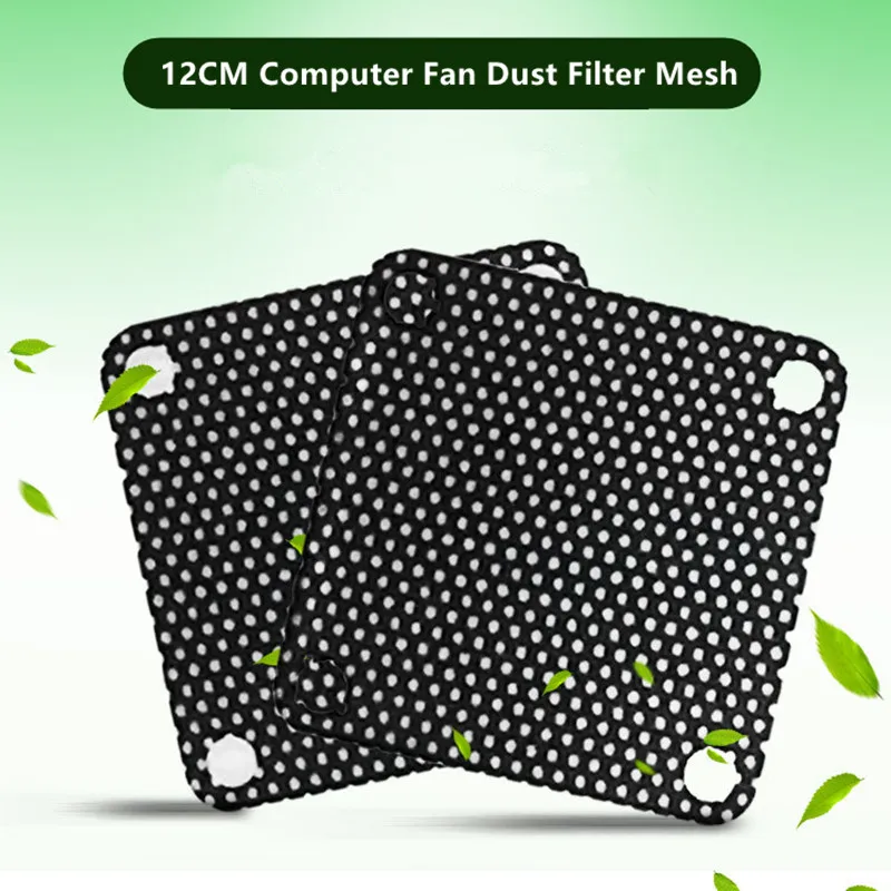 

1PCS/5PCS 120*120mm Cuttable Black PVC PC Fan Dust Filter Dustproof Case Computer Mesh For Computer Fan