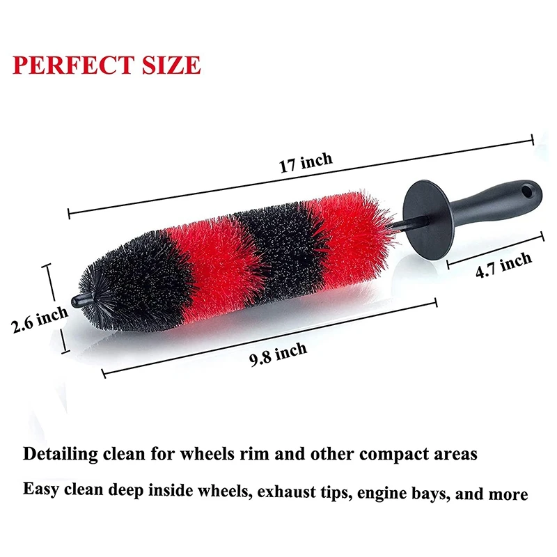 

8Pcs Wheel&Tire Brush, Car Detailing Kit,Wheel Brush and 5 Car Detail Brush 1 Duster Brush,Washing Wheel Dashboard Tool