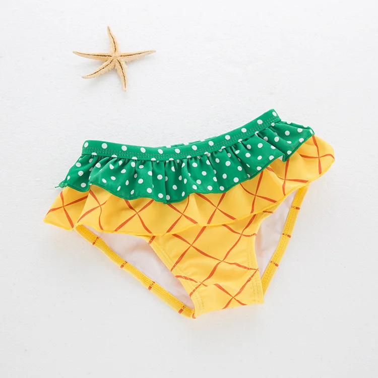 Бикини для девочек детский спа пляж ананас желтая модель с шляпой 3 шт./компл.