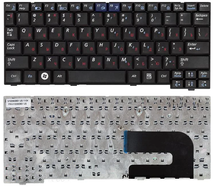 Клавиатура для ноутбука Samsung NC10 N110 N130 N127 черная|Клавиатуры замены| |