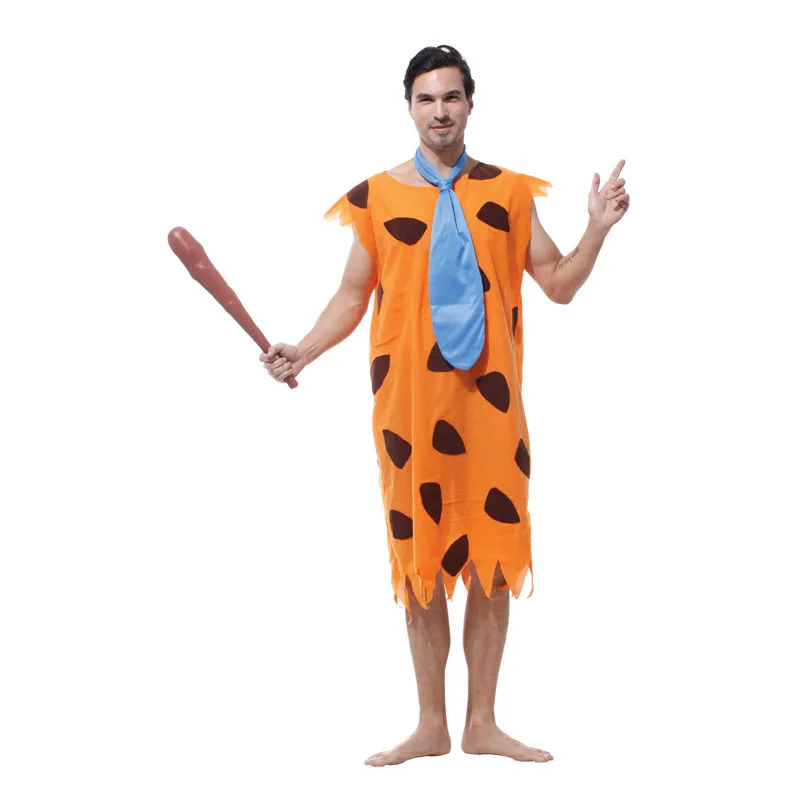 Umorden Purim, карнавальные вечерние костюмы на Хэллоуин, первобытные дикари, Flintstones, костюм для мужчин, каменный век, косплей для мальчиков, для взрослых и детей - Цвет: men
