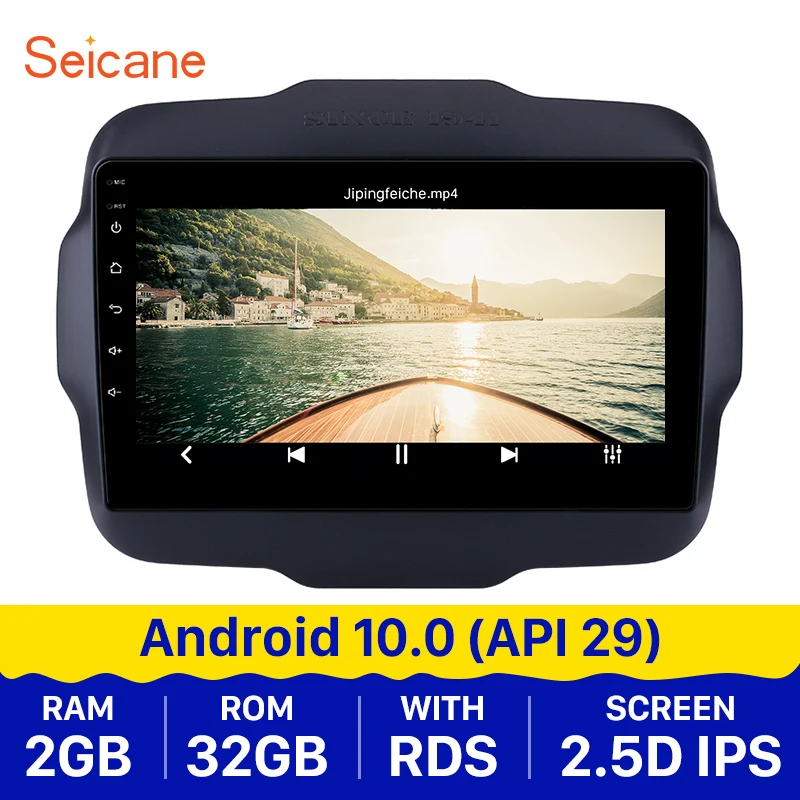 Seicane 9 дюймов Android 10 0 Автомобильный GPS радио для 2016 Jeep Renegade Head Unit Player Поддержка 1080P