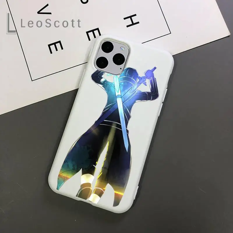 

Sword Art Online SAO Anime Phone Case Candy Color for iPhone 11 12 mini pro XS MAX 8 7 6 6S Plus X 5S SE 2020 XR