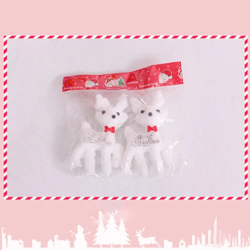 2 шт бытовые рождественские украшения из пенопласта в форме олененка подвесные