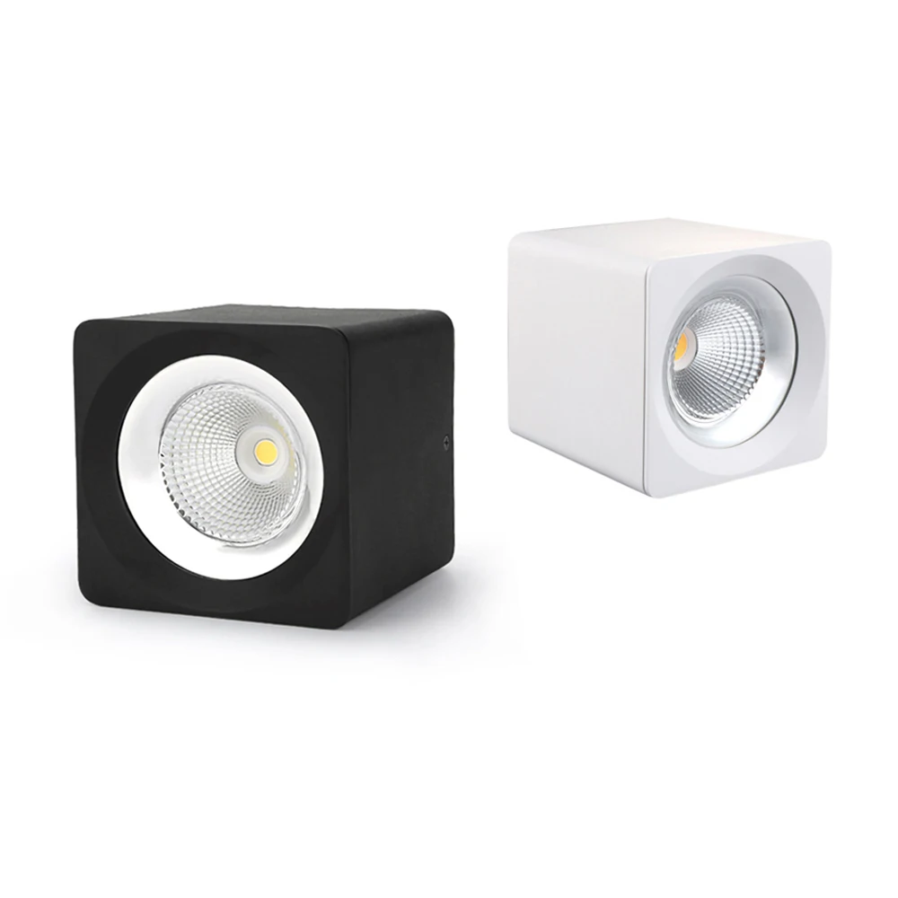 

Square Surface Mounted Outfitted Dimmable COB LED Backwall Window Display Downlight Ceiling Spotlight 7W 12W 20W 30W AC85~265V