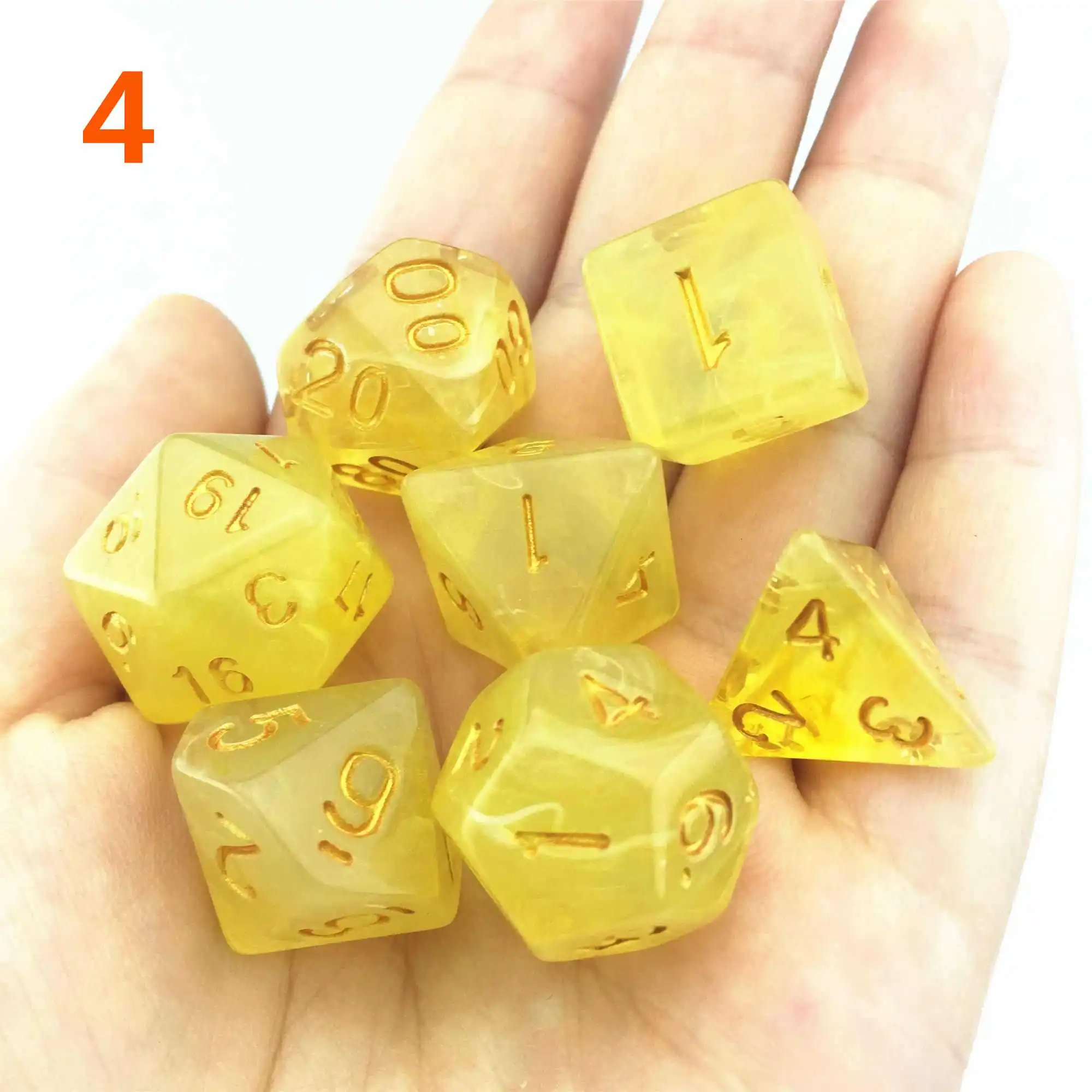 7 шт./лот 8 цветов многогранные игральные кости d& d d4 d6 d8 d10 d% d12 d20 многогранные TRPG игры игральные кости набор - Цвет: 4
