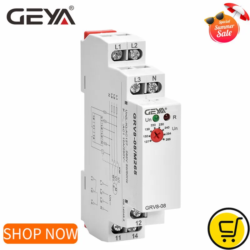 GEYA GRV8 08 перенапряжение реле пониженного напряжения управления асимметричным