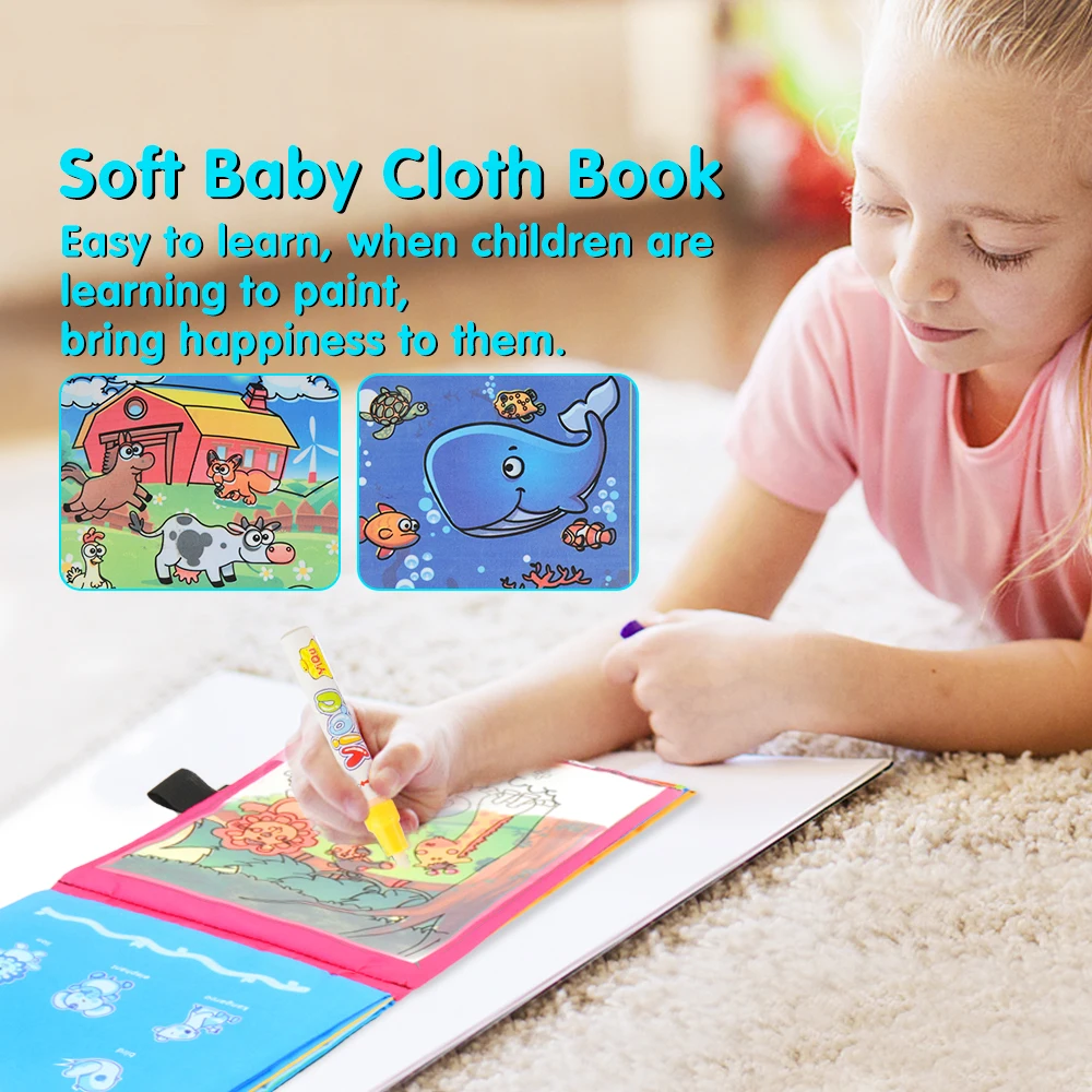 Волшебная водяная книга для рисования раскраска каракули и волшебная ручка