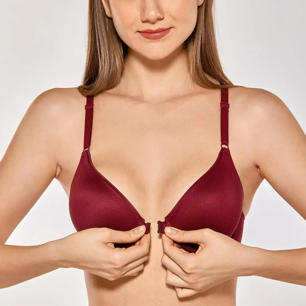 Комфортный женский бюстгальтер футболка на косточках с застежкой