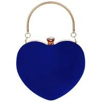 new heart shape clutch bag messenger shoulder handbag tote evening bag purseblue